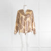 Charlotte Sparre Brown Pineapple Print Silk Mix Blouse