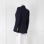 Veronica Beard Miller Dickey Navy Blazer With Gold Buttons