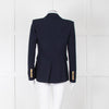 Veronica Beard Miller Dickey Navy Blazer With Gold Buttons