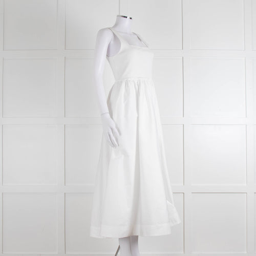 ME + EM White Sleeveless Cotton Long Dress