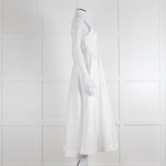 ME + EM White Sleeveless Cotton Long Dress