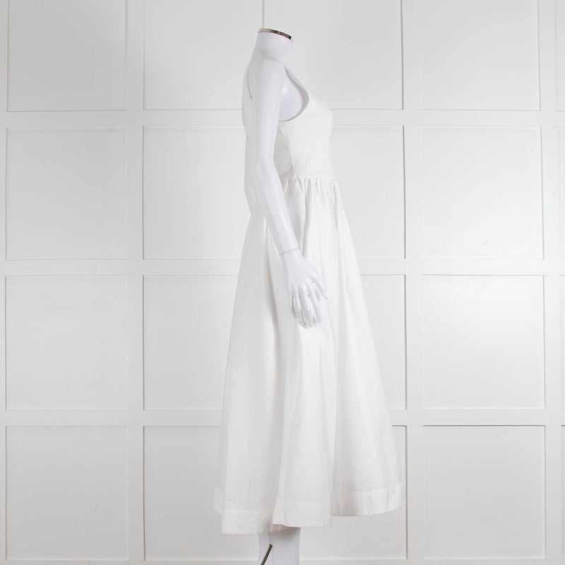 ME + EM White Sleeveless Cotton Long Dress