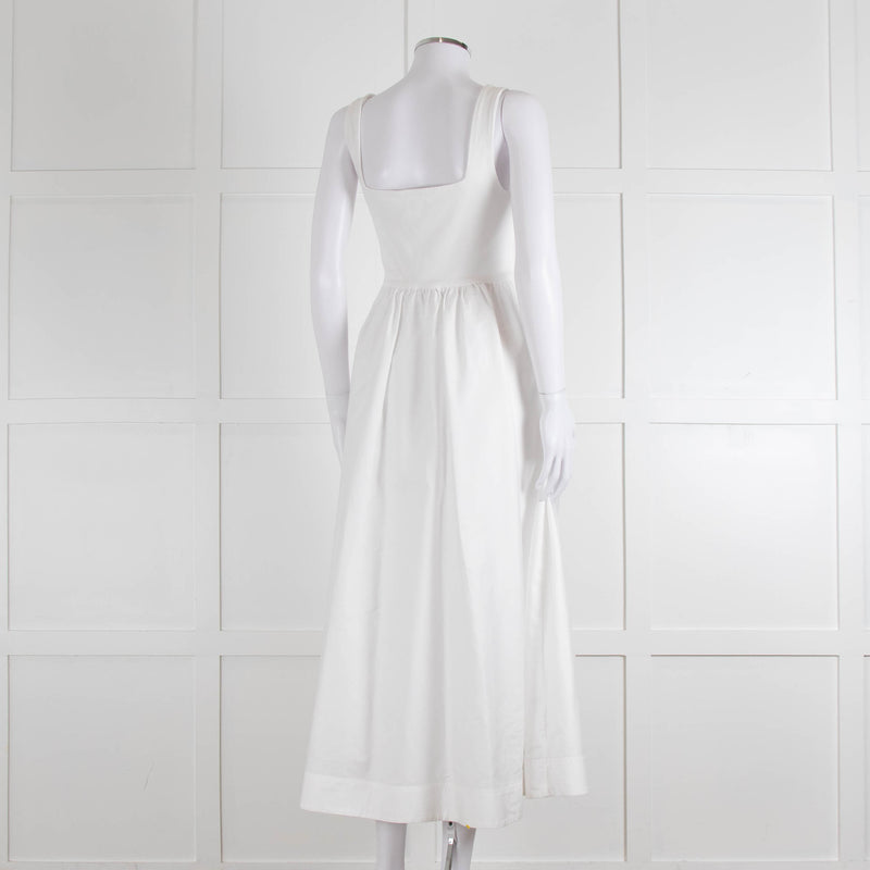 ME + EM White Sleeveless Cotton Long Dress