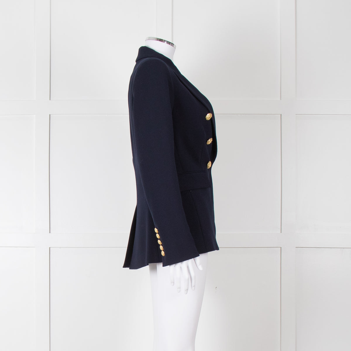 Veronica Beard Miller Dickey Navy Blazer With Gold Buttons