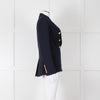 Veronica Beard Miller Dickey Navy Blazer With Gold Buttons