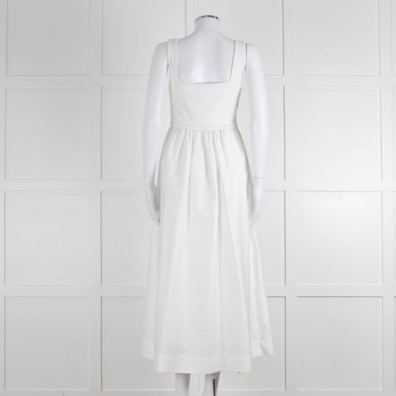ME + EM White Sleeveless Cotton Long Dress