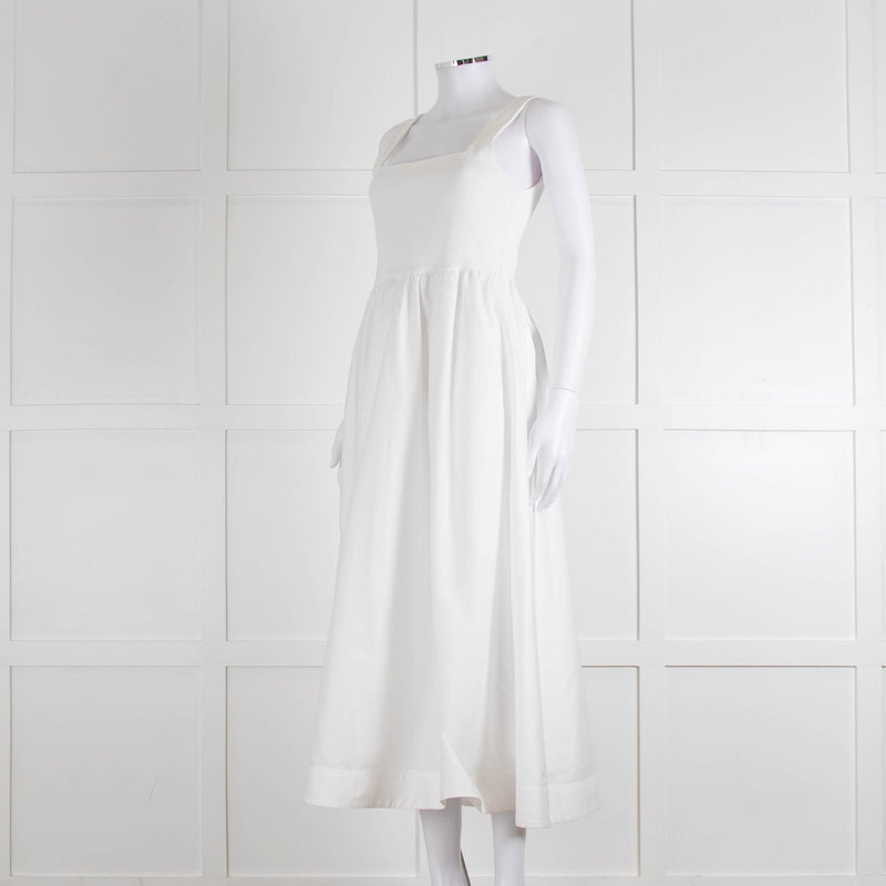ME + EM White Sleeveless Cotton Long Dress