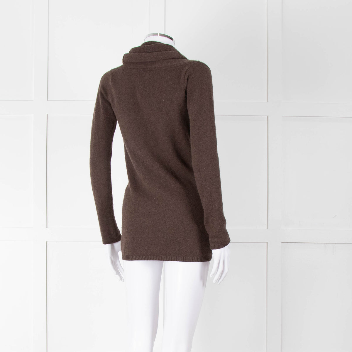 Vince Brown Cashmere Wide Neck Sweater