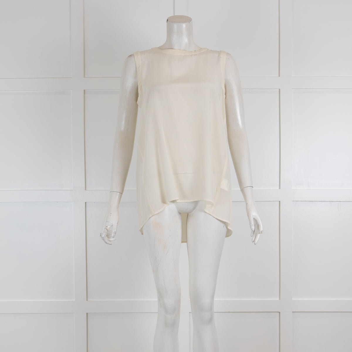 Marella Cream Silky Vest Top