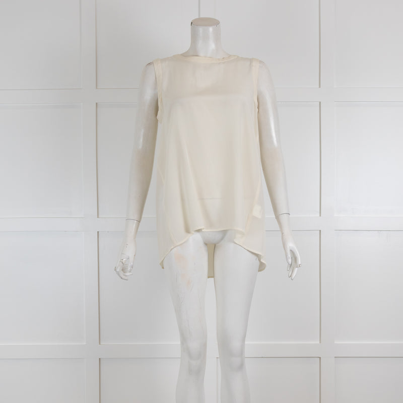 Marella Cream Silky Vest Top