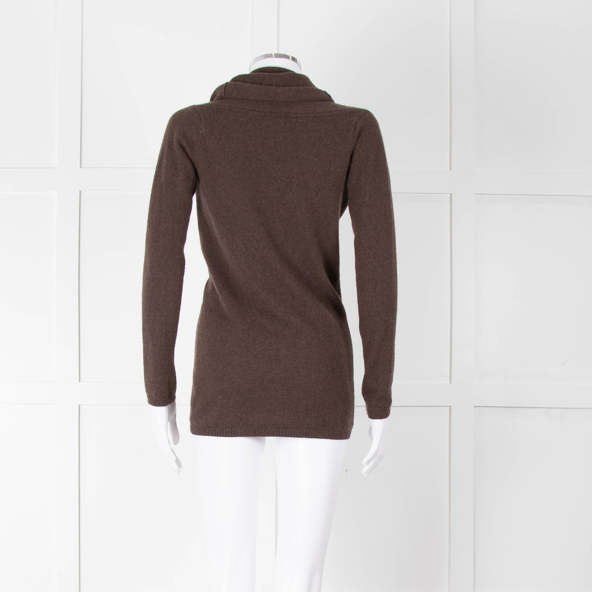 Vince Brown Cashmere Wide Neck Sweater