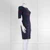 M Missoni Blue Pink Turquoise Knitted Body Con Dress