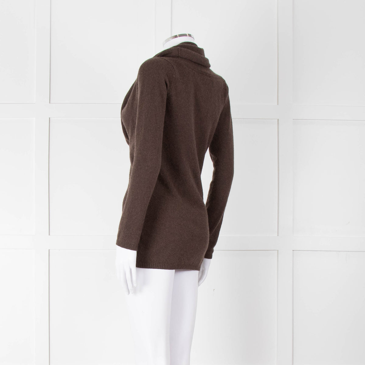 Vince Brown Cashmere Wide Neck Sweater
