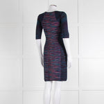 M Missoni Blue Pink Turquoise Knitted Body Con Dress