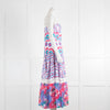 Talbot Runhoff Mixed Print Broderie Anglaise Sleeveless Midi Dress