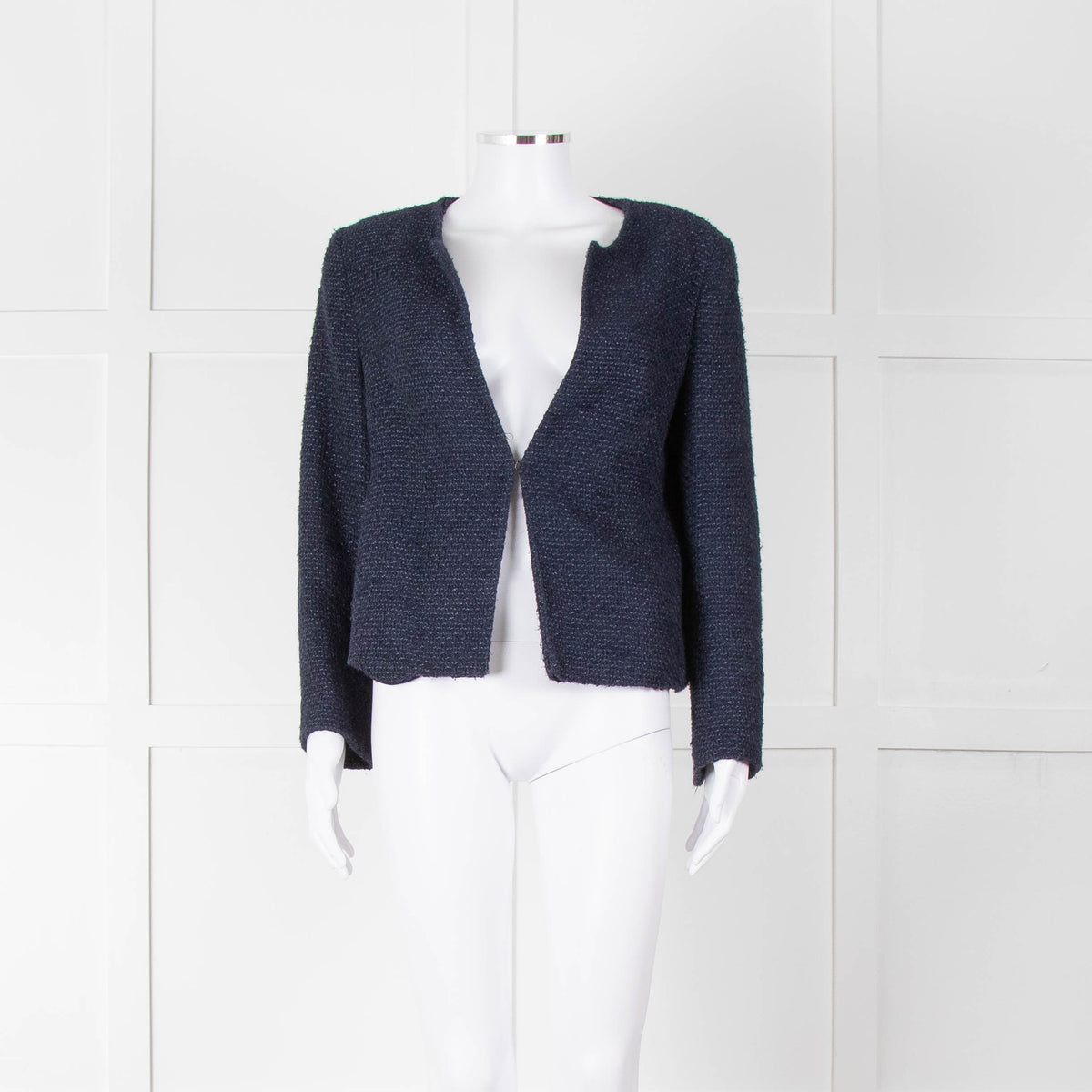Helene Berman Navy Tweed Short Jacket