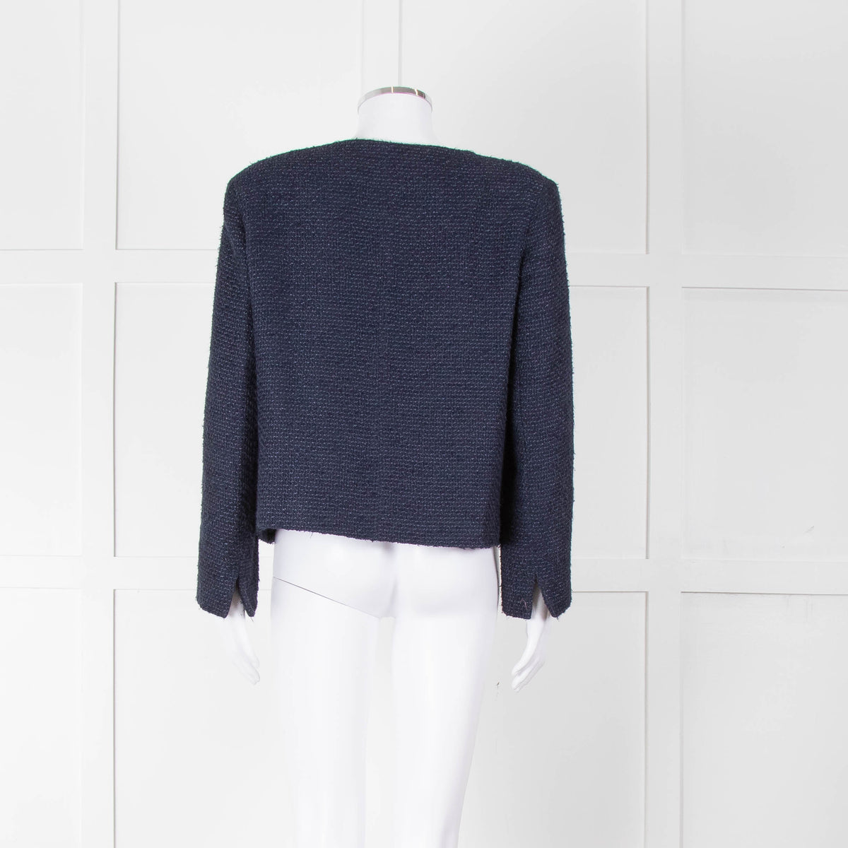 Helene Berman Navy Tweed Short Jacket