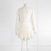 LoveShackFancy Cream Lace Panelled Short Dress