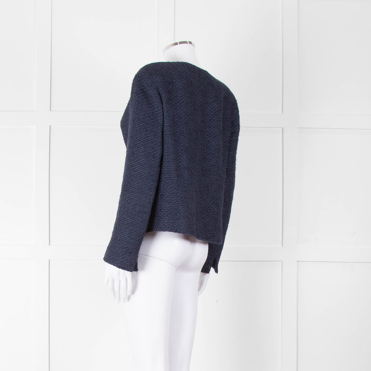 Helene Berman Navy Tweed Short Jacket