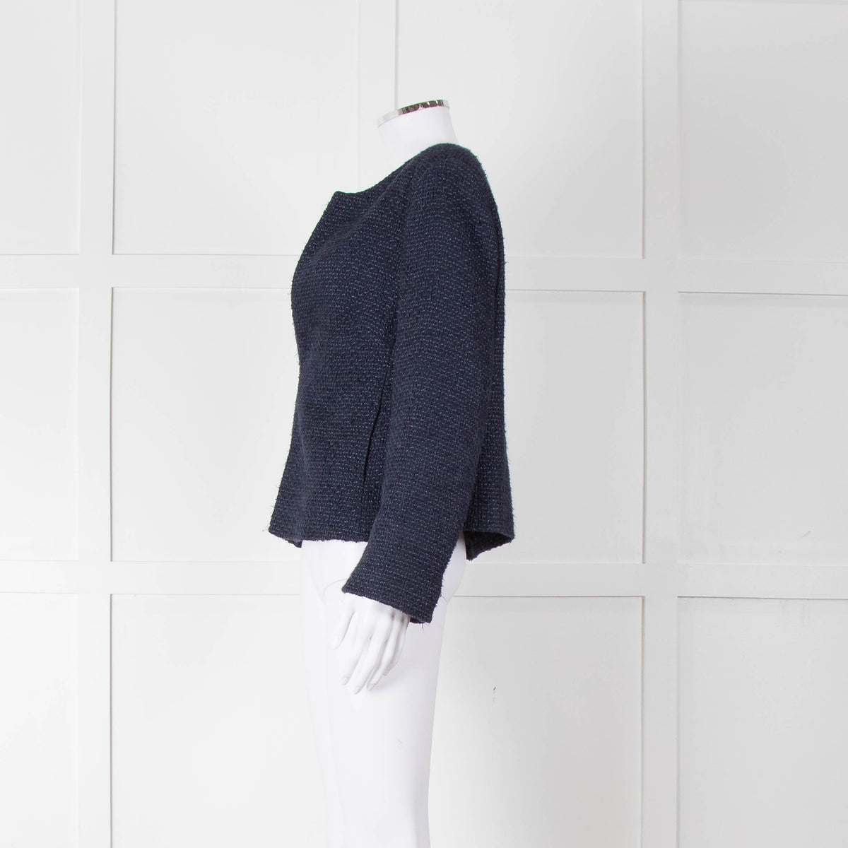 Helene Berman Navy Tweed Short Jacket