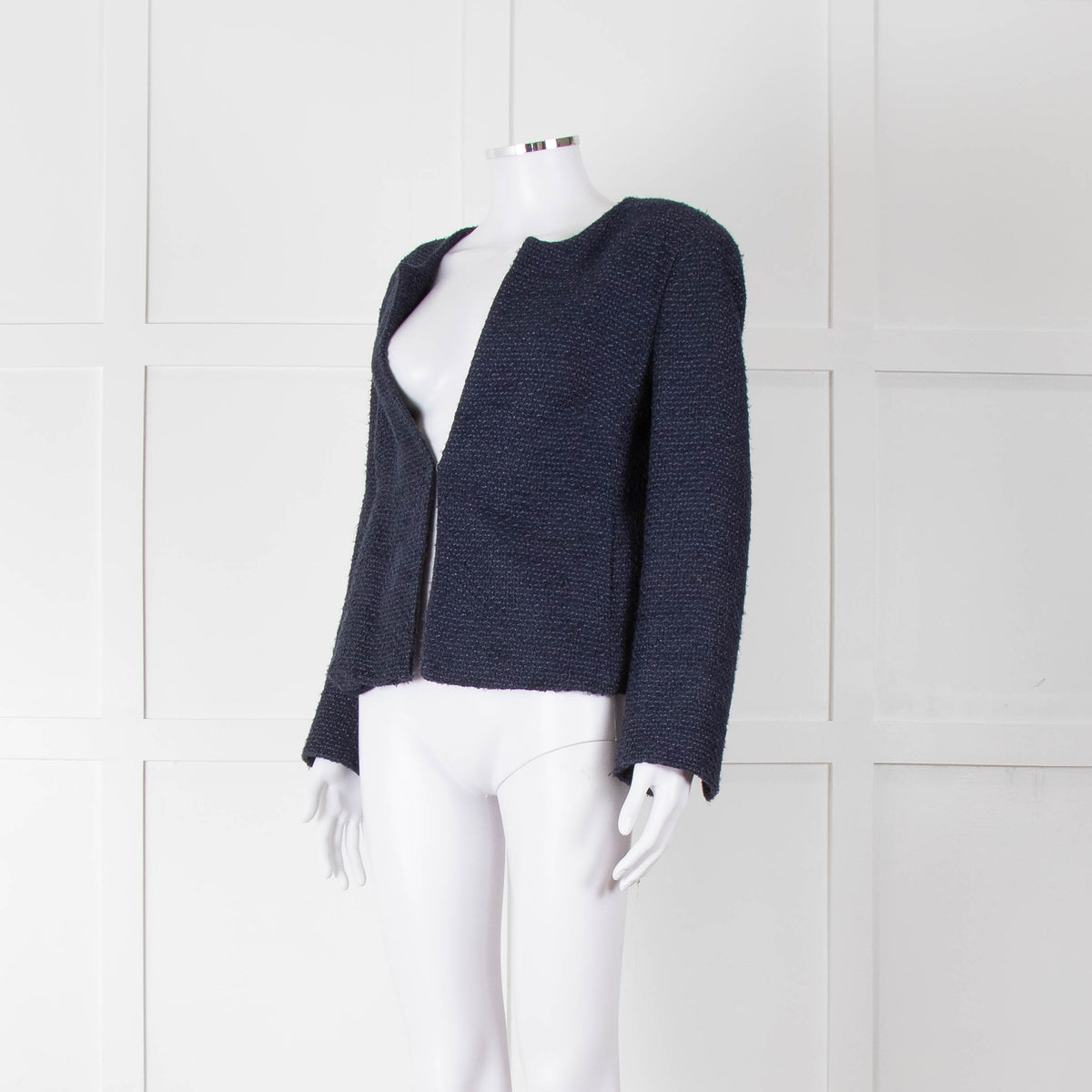 Helene Berman Navy Tweed Short Jacket