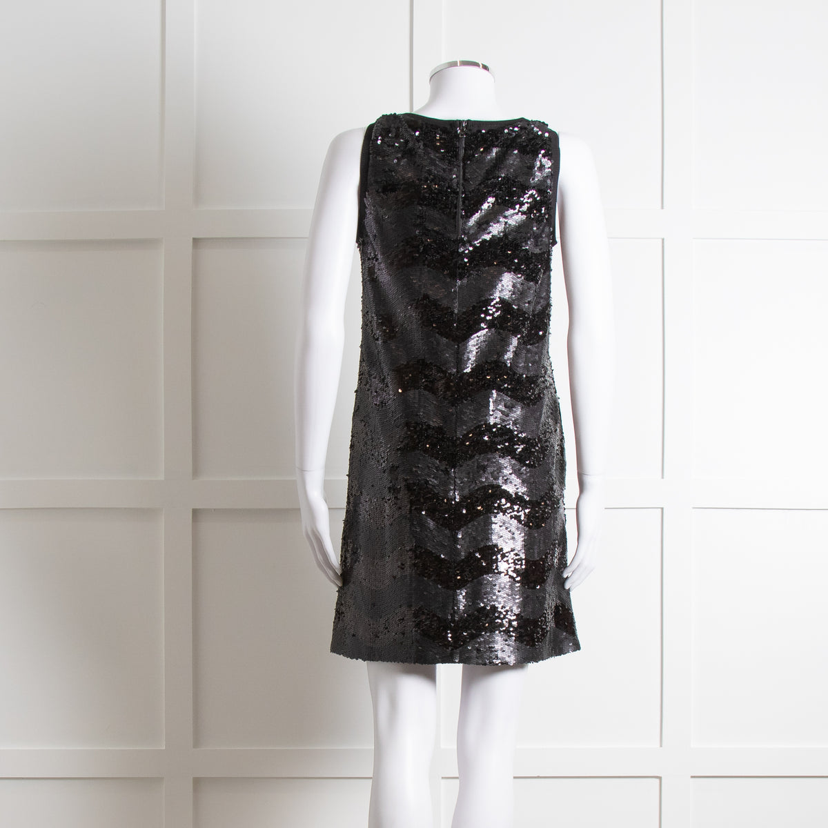 Emporio Armani Black Sequin Sleeveless Dress