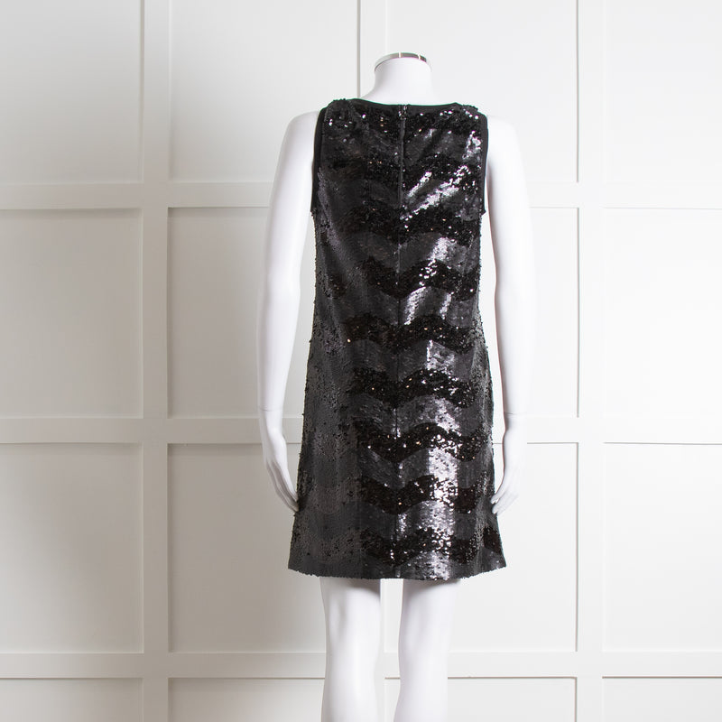 Emporio Armani Black Sequin Sleeveless Dress