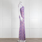 LoveShackFancy Lilac Green Floral Sleeveless Maxi Dress