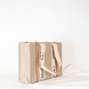 Chloe Neutral Linen Logo Woody  Medium Tote Bag