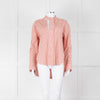 Palmer Harding White Red Stripes Tie Knot Cotton Button Up Shirt