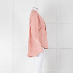 Palmer Harding White Red Stripes Tie Knot Cotton Button Up Shirt