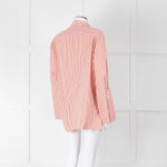 Palmer Harding White Red Stripes Tie Knot Cotton Button Up Shirt