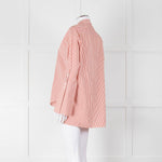 Palmer Harding White Red Stripes Tie Knot Cotton Button Up Shirt