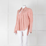 Palmer Harding White Red Stripes Tie Knot Cotton Button Up Shirt