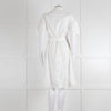 Kenzo White Embroidered Cotton Buttoned Up Belted Dress