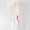 Ba&sh Cream Pink Floral Lace Detail Front Button Cotton Top