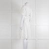 Kenzo White Embroidered Cotton Buttoned Up Belted Dress