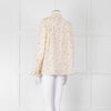 Ba&sh Cream Pink Floral Lace Detail Front Button Cotton Top