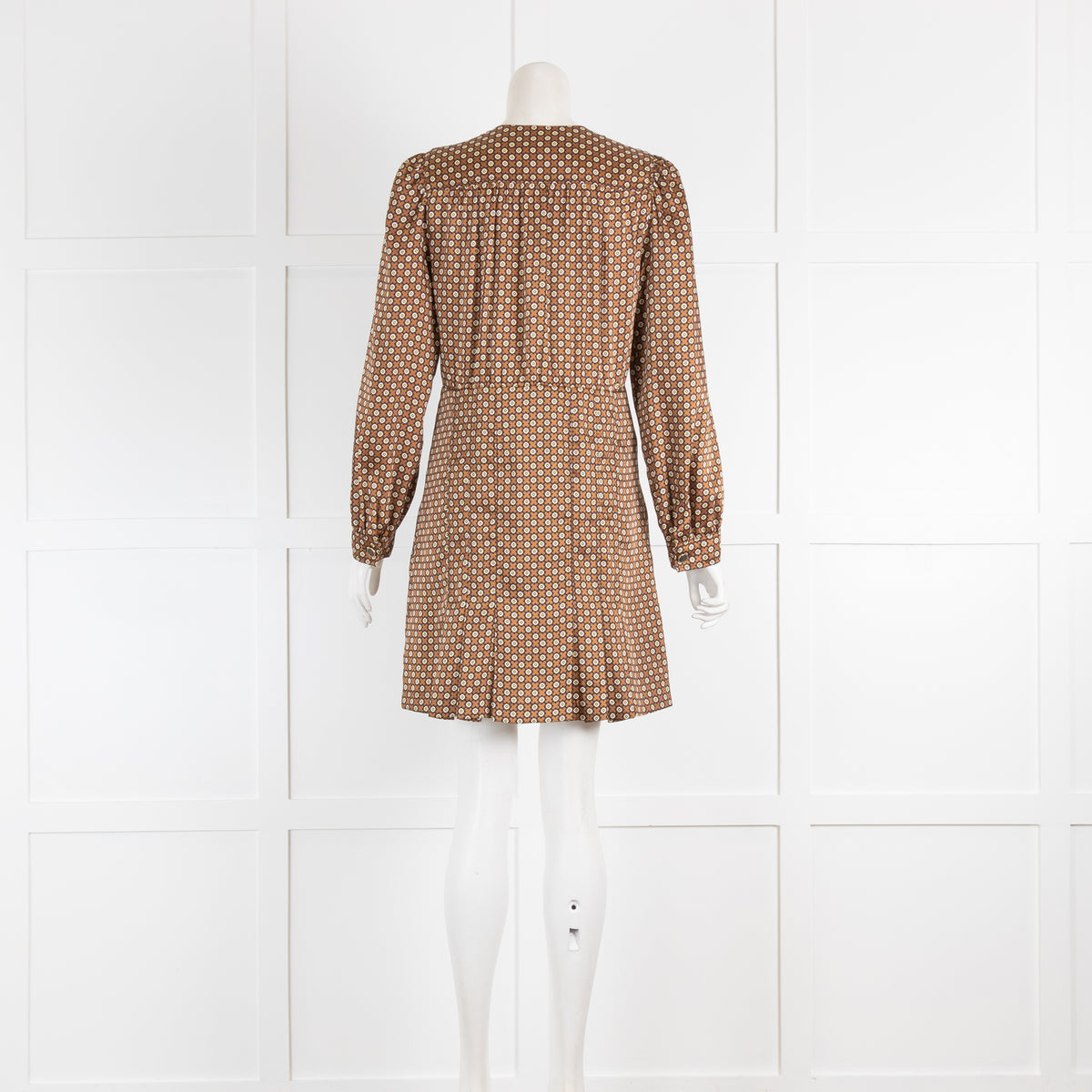 Sandro Brown Small Floral Print Mini Dress