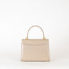 Launer London Taupe Judi Buttermilk Top Handle Small Bag