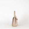 Launer London Taupe Judi Buttermilk Top Handle Small Bag