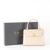 Launer London Taupe Judi Buttermilk Top Handle Small Bag