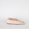 Jil Sander Pale Pink Leather Square Toes Flat Pumps