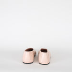Jil Sander Pale Pink Leather Square Toes Flat Pumps