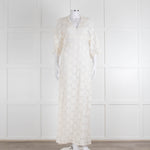 Ba&sh Cream Crochet Lace Long Dress