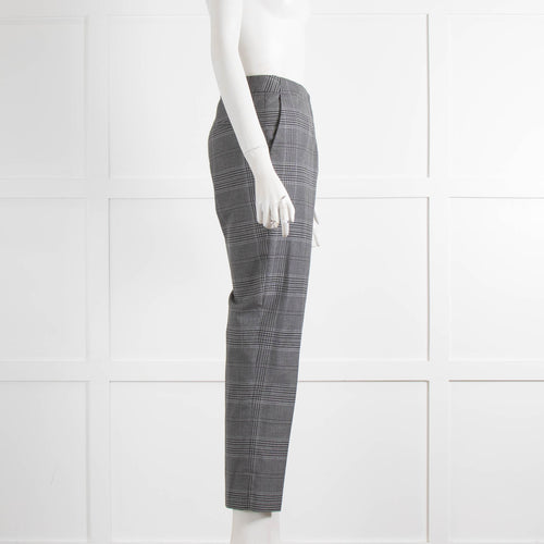 Tara Jarmon Grey Prince of Wales Check Cigarette Pants