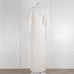 Ba&sh Cream Crochet Lace Long Dress
