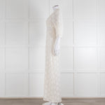 Ba&sh Cream Crochet Lace Long Dress