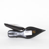 Prada Black Satin Logo Pointed-Toe Court Shoes