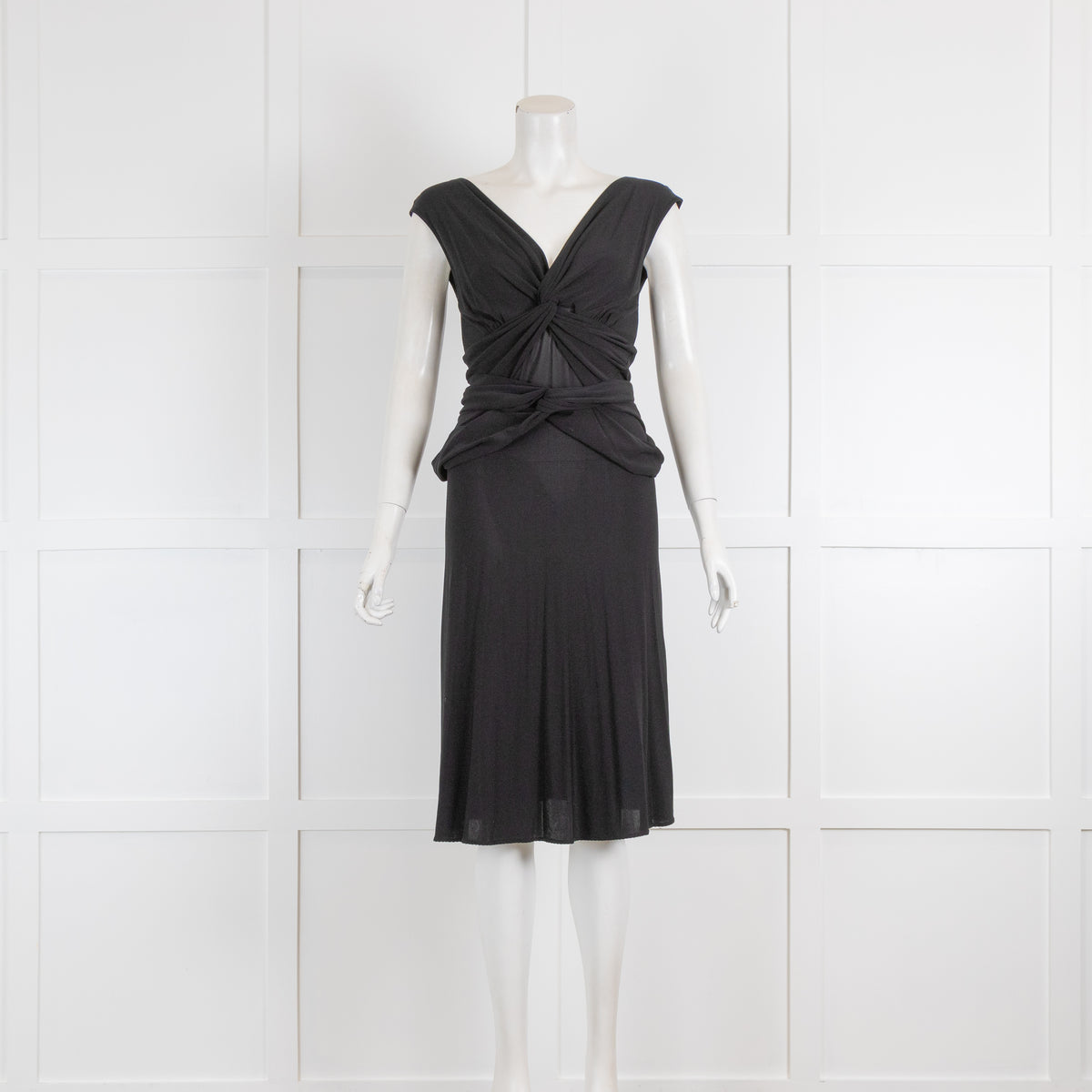 Max Mara Black Twist Detail Dress